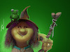 Cartoon: Green Witch (small) by Rüsselhase tagged witch,green,digital,3d