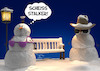 Cartoon: Nachts im Park (small) by Rüsselhase tagged schneemann,schneefrau,stalker