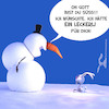 Cartoon: So Süss! (small) by Rüsselhase tagged schneemann,hase,süß