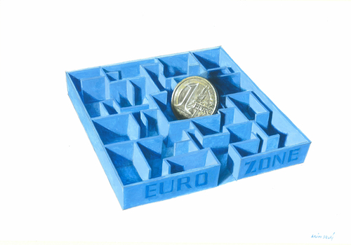 Cartoon: Euro Zone (medium) by Agim Sulaj tagged euro,zone