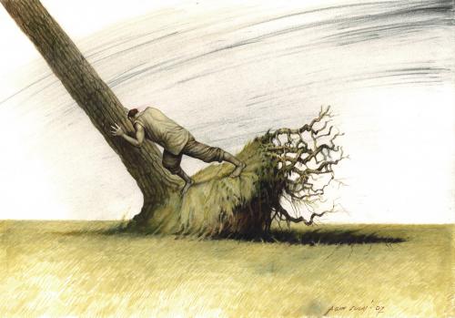 Cartoon: Man And Nature (medium) by Agim Sulaj tagged nature,climate,change,wood,trees