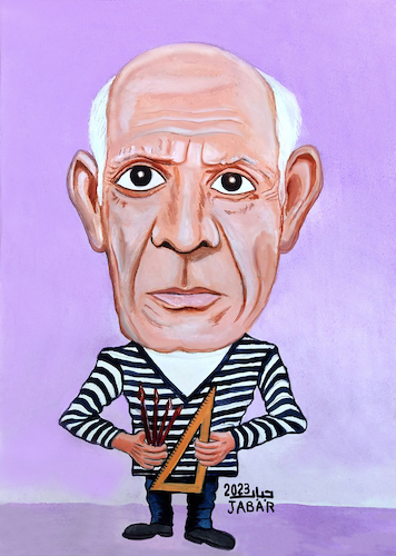 Cartoon: picasso (medium) by jabar tagged picasso