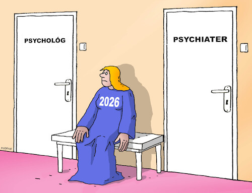 Cartoon: 2026psych (medium) by Lubomir Kotrha tagged pf,2026,happy,new,year,pf,2026,happy,new,year