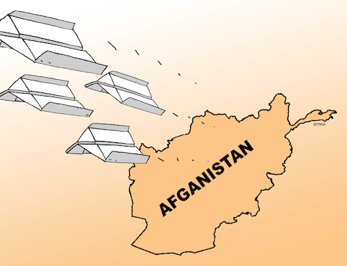 Cartoon: afganlety (medium) by Lubomir Kotrha tagged afganistan,taliban,usa,afganistan,taliban,usa