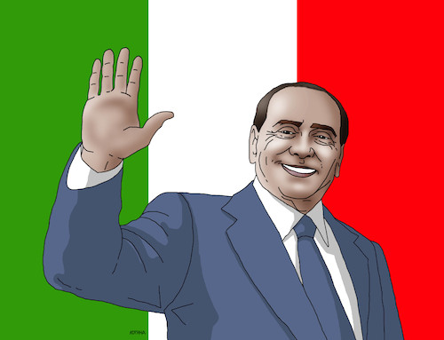 Cartoon: berlusconi18 (medium) by Lubomir Kotrha tagged italy,elections,berlusconi,forza