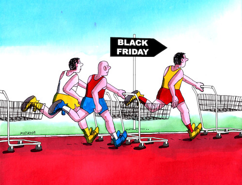 Cartoon: blackfriday19 (medium) by Lubomir Kotrha tagged black,friday