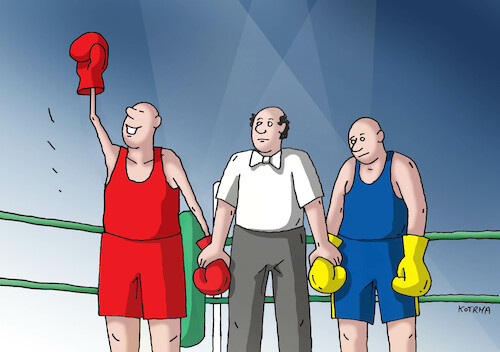 Cartoon: box23 (medium) by Lubomir Kotrha tagged sport,box,sport,box