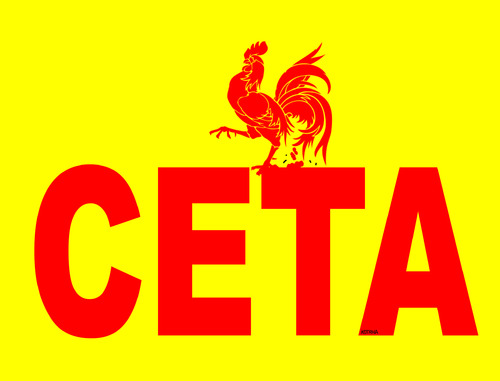 Cartoon: cetakohut (medium) by Lubomir Kotrha tagged ceta,canada,europe,eu,usa,brusel,world