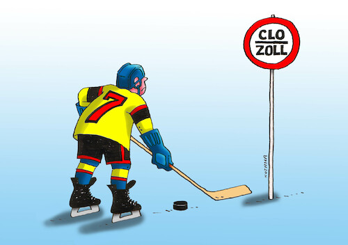 Cartoon: clo-zoll (medium) by Lubomir Kotrha tagged winter,olympic,games,2022,china,winter,olympic,games,2022,china