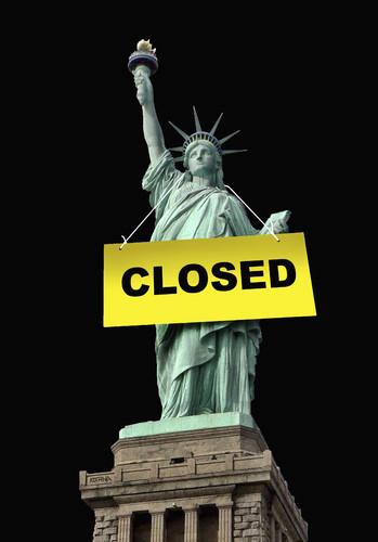 Cartoon: closed (medium) by Lubomir Kotrha tagged default,liberty,crisis,usa