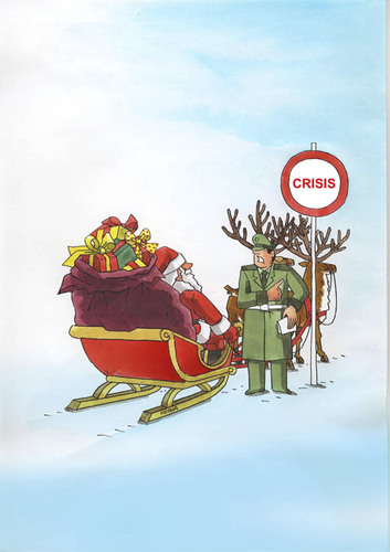 Cartoon: crisiznack (medium) by Lubomir Kotrha tagged christmas,santa