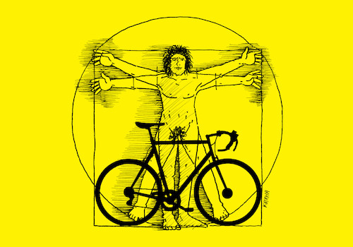 Cartoon: cyclovinci (medium) by Lubomir Kotrha tagged tour,de,france,sagan,peter,tour,de,france,sagan,peter