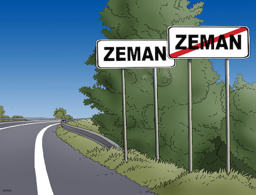 Cartoon: cztabule2 (medium) by Lubomir Kotrha tagged czech,presidential,election,zeman,europe,prague