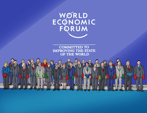 Cartoon: davoforum (medium) by Lubomir Kotrha tagged davos,world,economy,forum