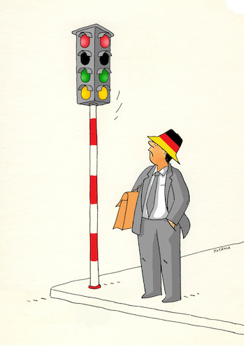 Cartoon: desemafor (medium) by Lubomir Kotrha tagged germany,elections,germany,elections