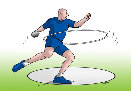 Cartoon: diskovo (medium) by Lubomir Kotrha tagged discobol,sport,atletic,champion