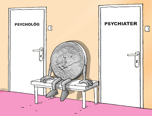 Cartoon: dolarpsych (medium) by Lubomir Kotrha tagged dollar,usa,dollar,usa
