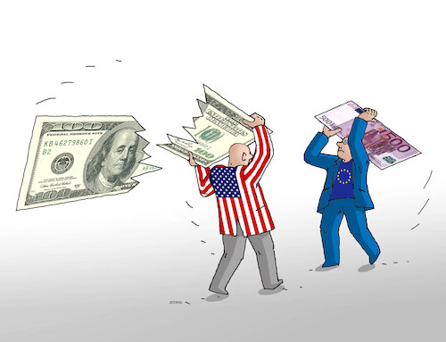 Cartoon: dolartrh (medium) by Lubomir Kotrha tagged dollar,usa,dollar,usa