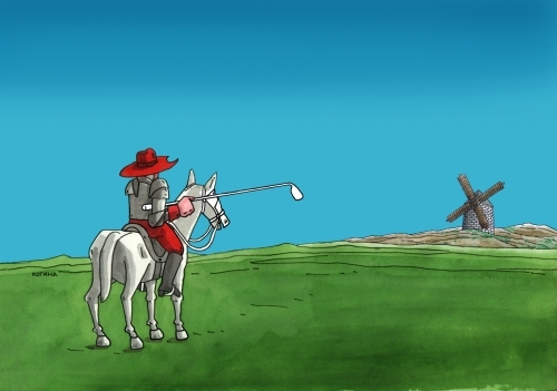 Cartoon: dongolf (medium) by Lubomir Kotrha tagged humor