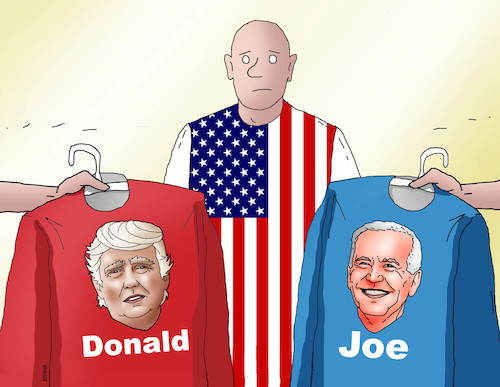 Cartoon: donjoe (medium) by Lubomir Kotrha tagged usa,election,trump,biden,usa,election,trump,biden