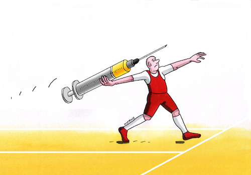 Cartoon: drogostep (medium) by Lubomir Kotrha tagged drugs,sport,people