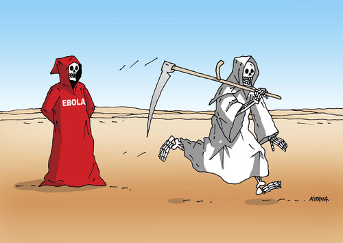 Cartoon: ebola (medium) by Lubomir Kotrha tagged ebola