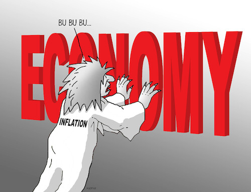 Cartoon: ekobububu2-en (medium) by Lubomir Kotrha tagged money,economy,dollar,euro,inflation,money,economy,dollar,euro,inflation