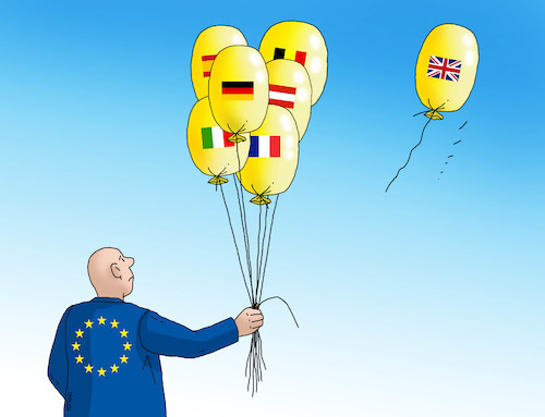 Cartoon: eubalons (medium) by Lubomir Kotrha tagged brexit,eu,euro,libra,dollar,brussel,london