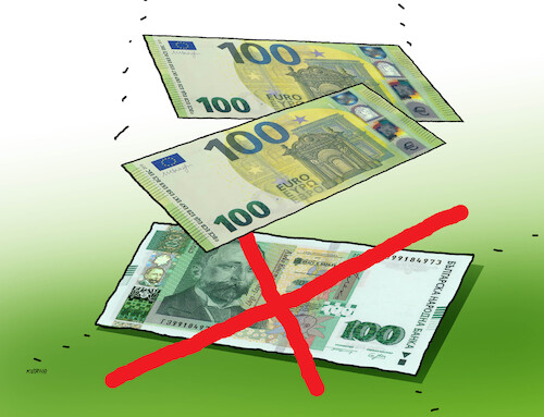 Cartoon: eurolev (medium) by Lubomir Kotrha tagged bulgaria,eu,euro,bulgaria,eu,euro