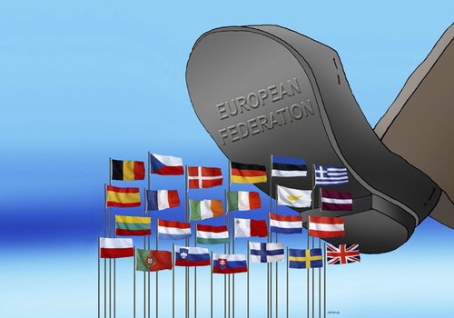 Cartoon: european federation (medium) by Lubomir Kotrha tagged europe,federation,state