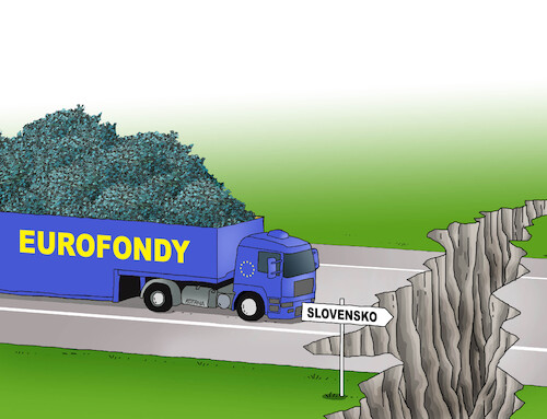 Cartoon: eurostop25 (medium) by Lubomir Kotrha tagged eurofonds,slovakia,problems,eurofonds,slovakia,problems