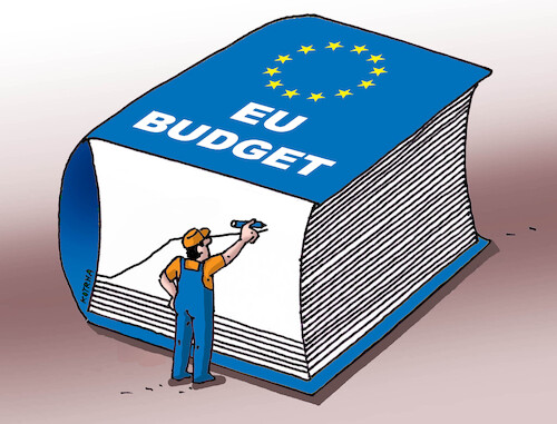 Cartoon: eurozpo25en (medium) by Lubomir Kotrha tagged eu,budget,euro,money,eu,budget,euro,money