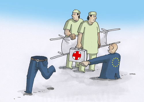 Cartoon: euschyzo (medium) by Lubomir Kotrha tagged crisis