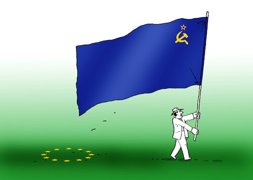 Cartoon: eusoc (medium) by Lubomir Kotrha tagged eu,flag,eu,flag