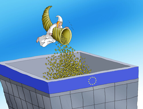 Cartoon: eusypac (medium) by Lubomir Kotrha tagged eu,budget,euro,money,eu,budget,euro,money