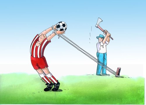 Cartoon: fotbal3-1 (medium) by Lubomir Kotrha tagged humor