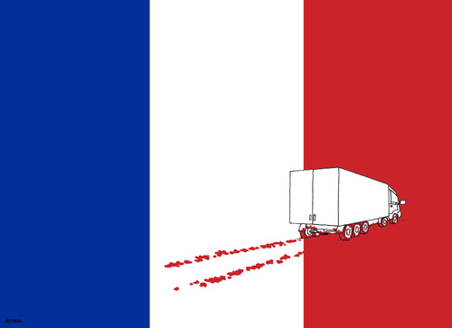 Cartoon: france14jul (medium) by Lubomir Kotrha tagged nice,france,july,14,2016,tragedy