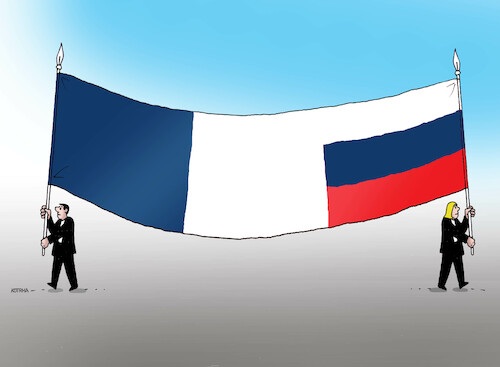 Cartoon: france2022 (medium) by Lubomir Kotrha tagged france,elections,macron,le,pen,france,elections,macron,le,pen