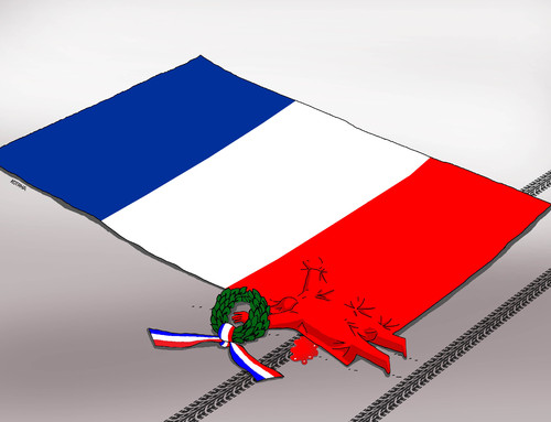 Cartoon: franceauto (medium) by Lubomir Kotrha tagged nice,france,july,14,2016,tragedy