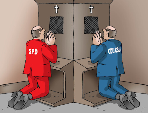 Cartoon: gerspoved (medium) by Lubomir Kotrha tagged deutschland,germany,merz,koalition,deutschland,germany,merz,koalition