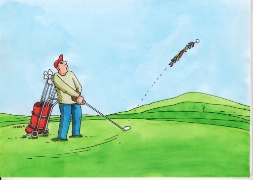 Cartoon: golfchvost (medium) by Lubomir Kotrha tagged humor