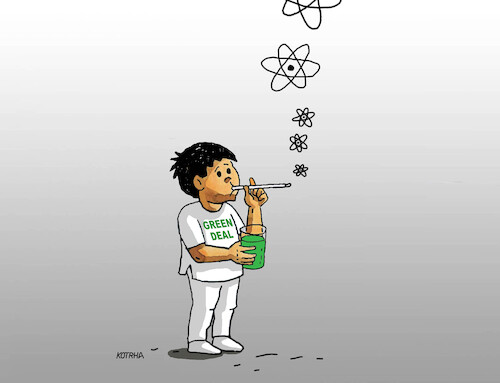 Cartoon: greenatom2 (medium) by Lubomir Kotrha tagged inflation,inflation