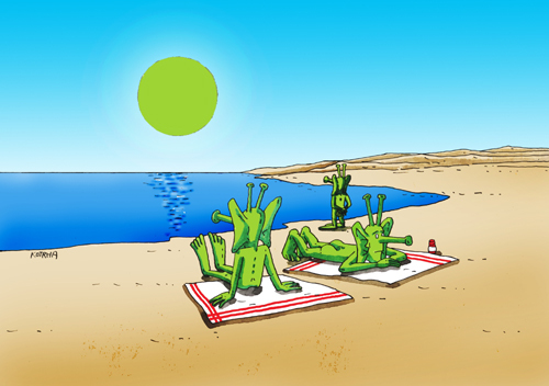 Cartoon: greensun (medium) by Lubomir Kotrha tagged humor