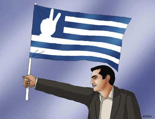 Cartoon: greetsipras (medium) by Lubomir Kotrha tagged syriza,tsipras,greece,election