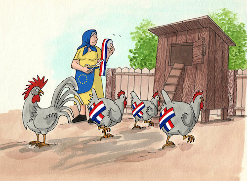 Cartoon: hollasliepky (medium) by Lubomir Kotrha tagged eggs,chickens,poison,europe,world