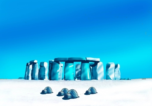 Cartoon: icehenge (medium) by Lubomir Kotrha tagged humor