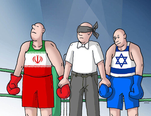Cartoon: iranbox (medium) by Lubomir Kotrha tagged iran,israel,war,peace,usa,trump,iran,israel,war,peace,usa,trump