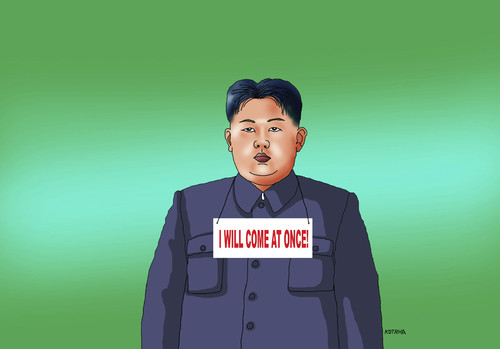 Cartoon: kimonce (medium) by Lubomir Kotrha tagged world,kim