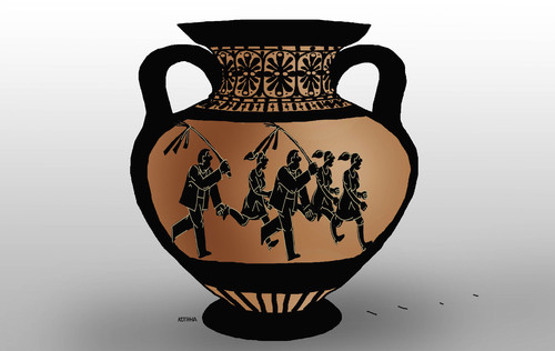 Cartoon: krasloamfor (medium) by Lubomir Kotrha tagged easter,eggs,whip