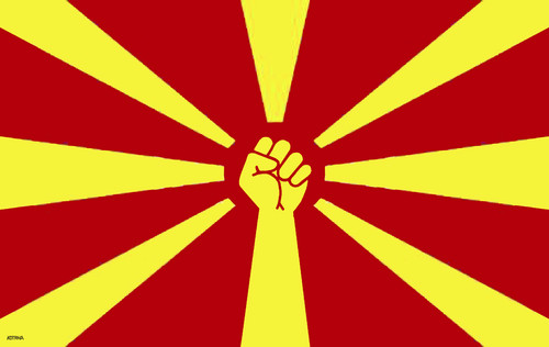 Cartoon: macepastisko (medium) by Lubomir Kotrha tagged protests,macedonie